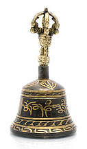 Дзвін чакровий (d-8,h-14 см)(Bell Itching No.2 Black/Gold)