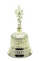 Колокол чакровий бронзовий посріблений (d-7,5 h-14,5 см) (Bell Embose No.2 SILVER)