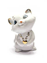 Кошеня з сердечком фарфор (7х5х4 см)(B2329)