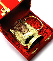 Кружка бронзовая позолоченая (15х14,5х10 см)(Velvet Box Beer Mug small GOLD)