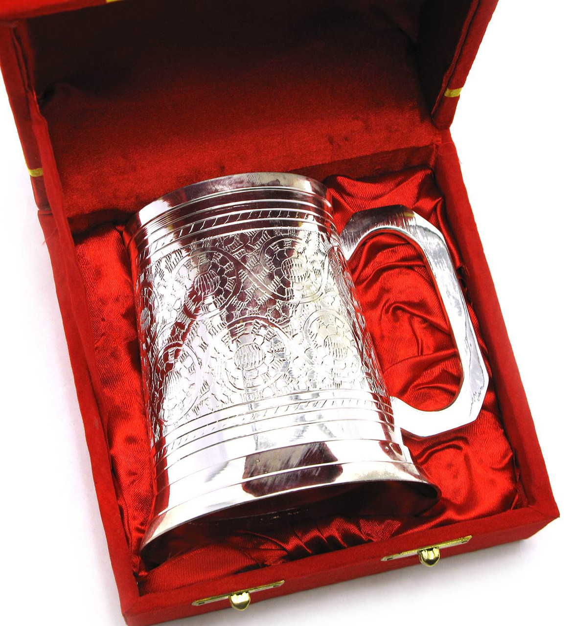 Кухоль бронзовий посріблений (h-11 см) (15х15х11 см) (Velvet Box Beer Mug Big)