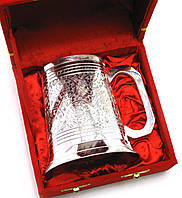 Кружка бронзовая посеребренная (h-11 см)(15х15х11 см)(Velvet Box Beer Mug Big)