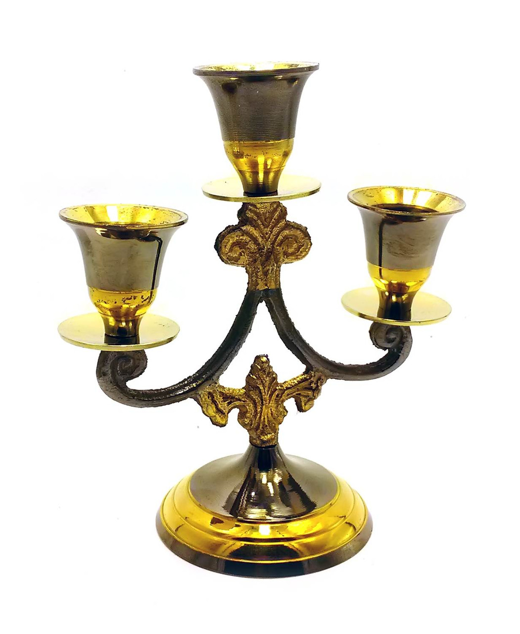Підсвічник бронзовий на 3 свічки "Антик" (14х12х7 см)