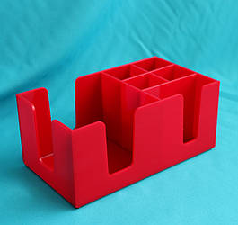 Барний органайзер з червоного акрилу