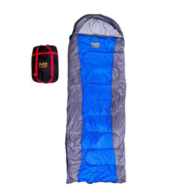 Спальный мешок одеяло с капюшоном Green camp  450р/М2