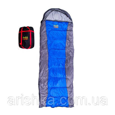 Спальний мішок-ковдра з капюшоном Green camp 450р/М2, фото 1