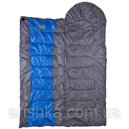 Спальный мешок одеяло с капюшоном Green camp 450р/М2, фото 2