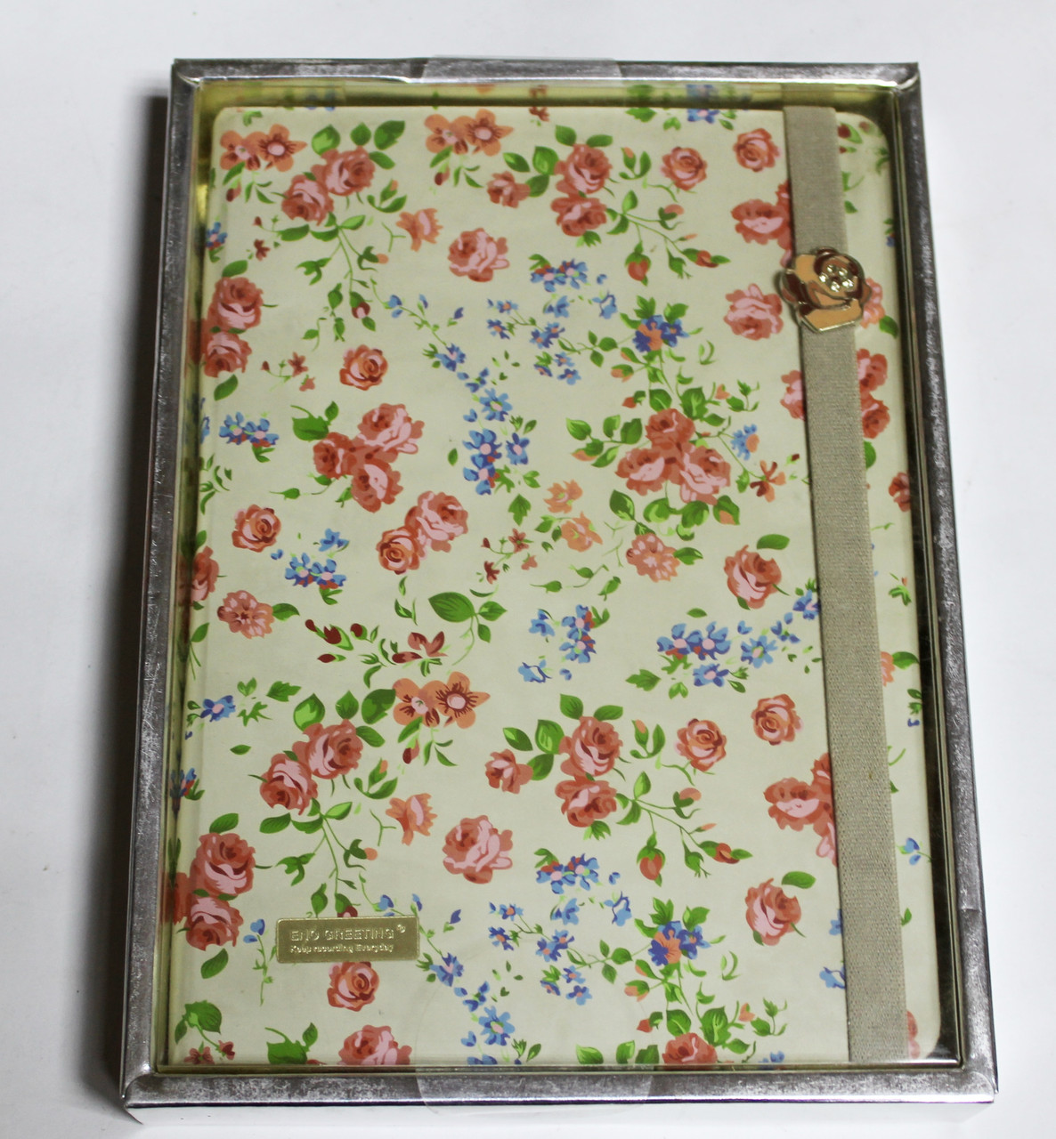 Блокнот без лінування 606420/EnoNote-166 "Квіти" 110л. на гумці, фото 1