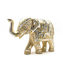 Слон різьблений алюміній (24х16,5х7 см)(Elephant Cut Big)