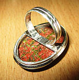 Срібний персень з епідотом-унакитом, розмір 18, фото 10