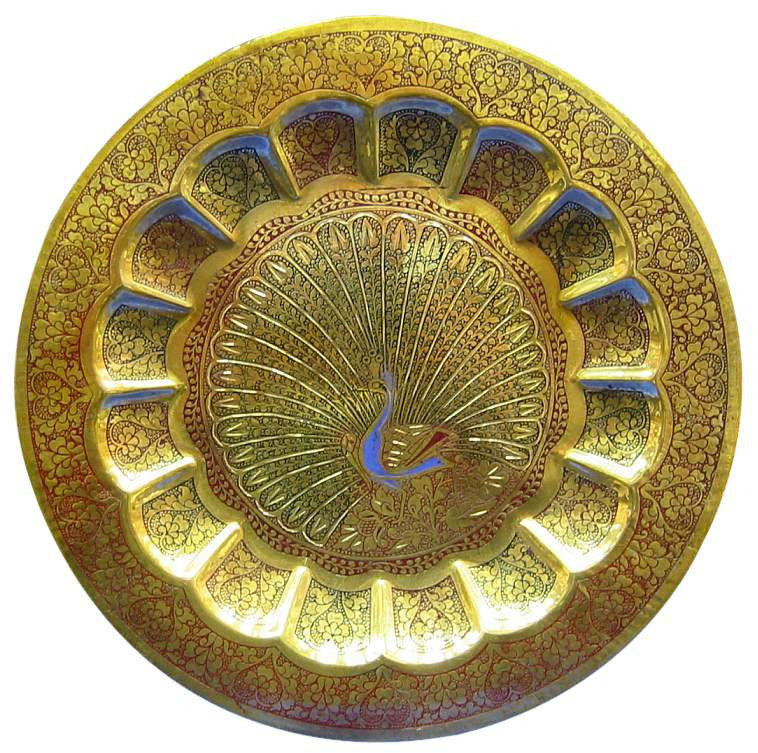 Тарілка бронзова настінна (17,7 см) (Wall Plate Jaipuri Mix 8")