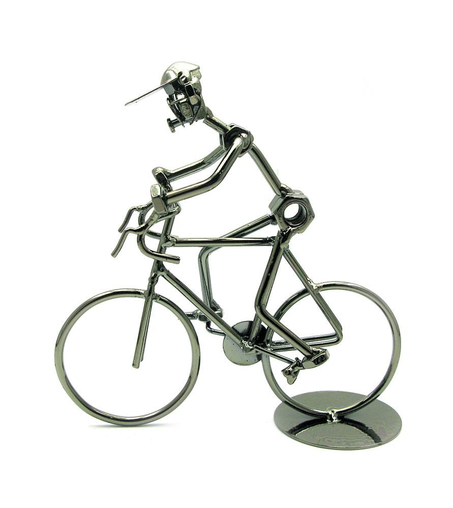 Техноарт "Велосипедист" метал (20х20х7 см) 