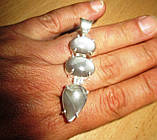 Срібний Кулон із натуральним місячним каменем "Валеджі", фото 5