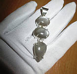 Срібний Кулон із натуральним місячним каменем "Валеджі", фото 7