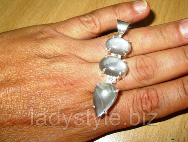 Серебряный кулон с натуральным лунным камнем от студии LadyStyle.Biz серебряные серьги украшения из серебра натуральный лунный камень купить