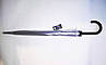 Парасолька-тростина прозора з чорною ручкою (14 спиць) без принта Напівавтомат, фото 2