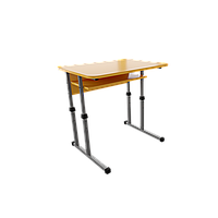 Одноместная школьная парта для учебных заведений No 1 Металл Дизайн