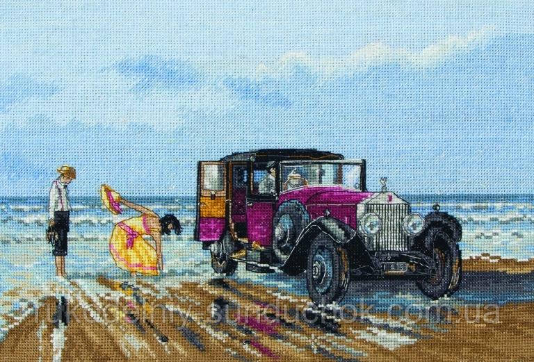 Набір для вишивання "Вінтажний Rolls-Royce на пляжі (Vintage Rolls on the Beach)" ANCHOR PCE760