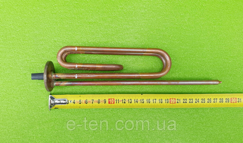 Тен МЕДНИЙ гнутий 2000 W (ОРІГИНАЛ)/фланець Ø 48 мм (без місця під анод) до бойлерів Atlantic, Round, Gorenje (A.R.E)