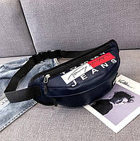 Женская поясная сумка на пояс из экокожи Tommy Jeans темно-синяя
