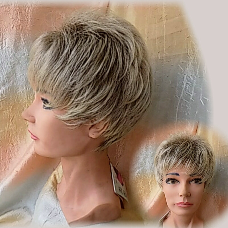 Перука коротка з термоволосся попелясто-русявий омбре RG 9714-R10/24, фото 1