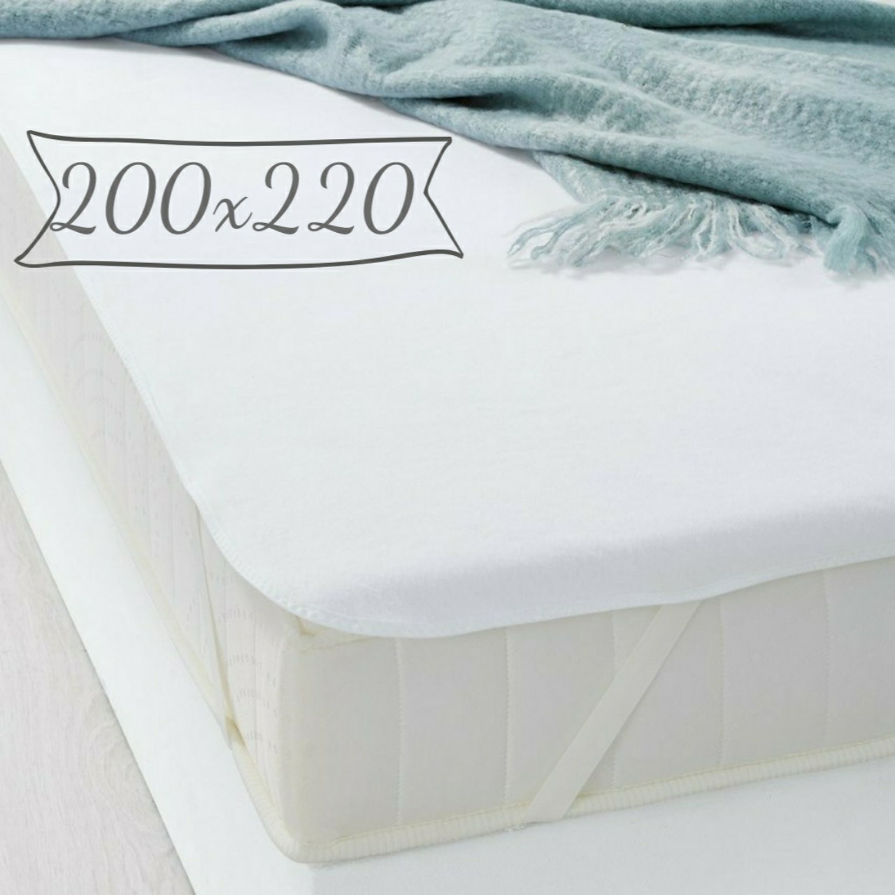 Наматрацник 200х220 див непромокальний, Aqua Stop, гумка по 4-м кутах