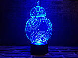 Змінна пластина "BB 8" для 3D-світильників 3DTOYSLAMP, фото 3