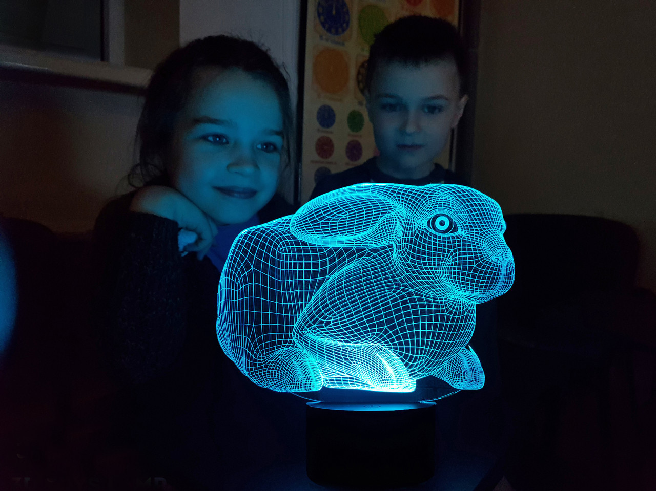 Змінна пластина для 3D світильників "Кролик 2" 3DTOYSLAMP
