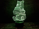 3D світильник нічник з пультом "Вінні-Пух" 3DTOYSLAMP, фото 3