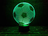 3D світильник нічник з пультом "Футбольний м'яч" 3DTOYSLAMP, фото 4