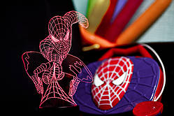 3D світильник нічник з пультом "Людина-павук" 3DTOYSLAMP