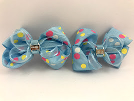 Пара дитячих шпильок Bantik 1334 блакитних 7 см, фото 1