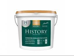 ФАРБА Колорит HISTORY 0,9 л біла напівматова латексна База А