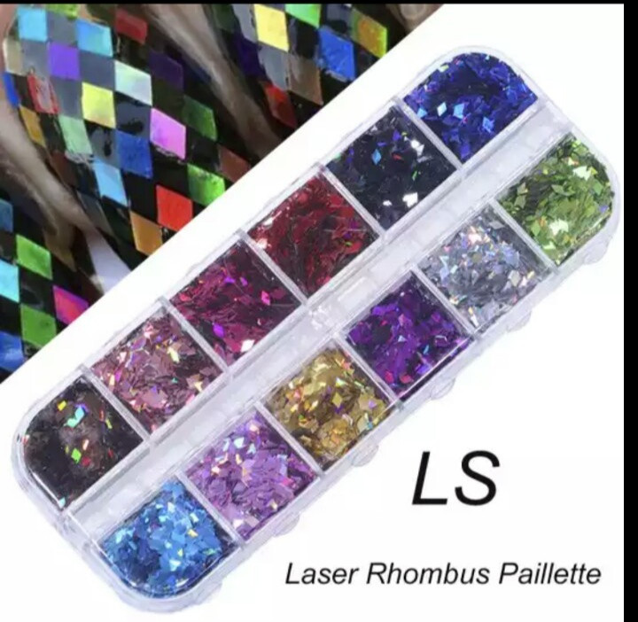 Конфеті набір (камібуки ромбики) для нігтів LS 26 г., фото 1