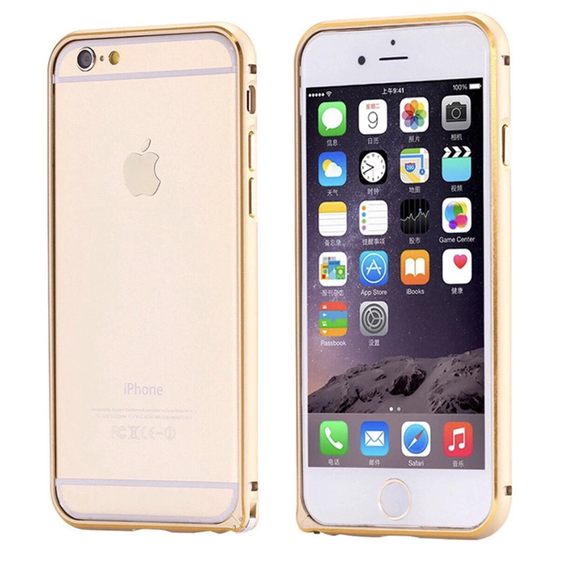 Бампер накладка для Iphone 6, 6S алюмінієвий, золотий, фото 1