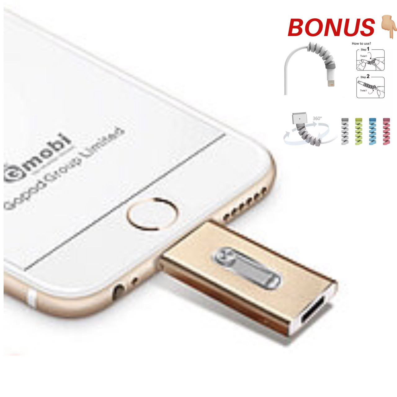 Флешка Flash Drive для IPhone 6/7/8/X/IPad 64 Gb, фото 1