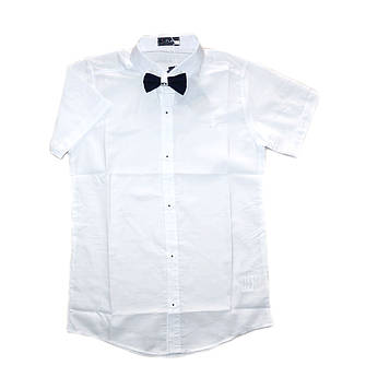 Сорочка для хлопчика з коротким рукавом біла