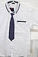 Сорочка для хлопчика біла краватка, фото 2