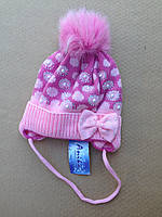 Розовая  шапка на  девочку  TM   " Anika "    Украина