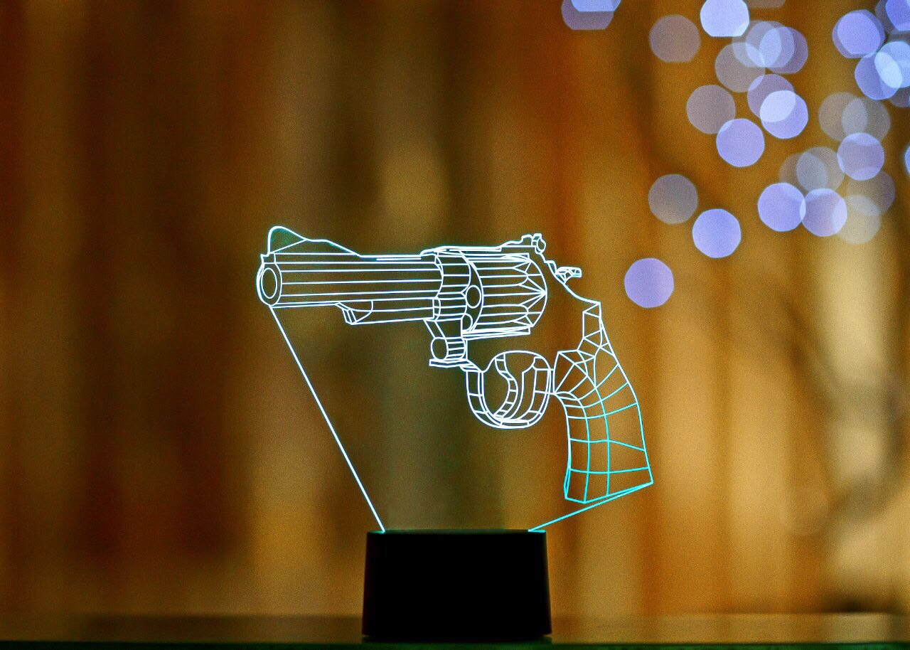 Змінна пластина для 3D світильників "Револьвер" 3DTOYSLAMP