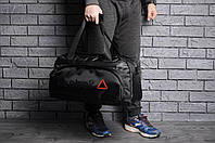 Спортивная сумка Reebok стильная модная вместительная, цвет черный