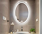 Дзеркало у ванну овальне з LED-підсвіткою, 16 Вт 80х60 см, 4000К, фото 8