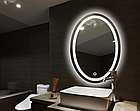 Дзеркало у ванну овальне з LED-підсвіткою, 16 Вт 80х60 см, 4000К, фото 2