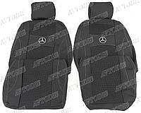 Авточехлы Mercedes-Benz Actros 1+1 1996-2003 (чёрные) VIP ЛЮКС Nika
