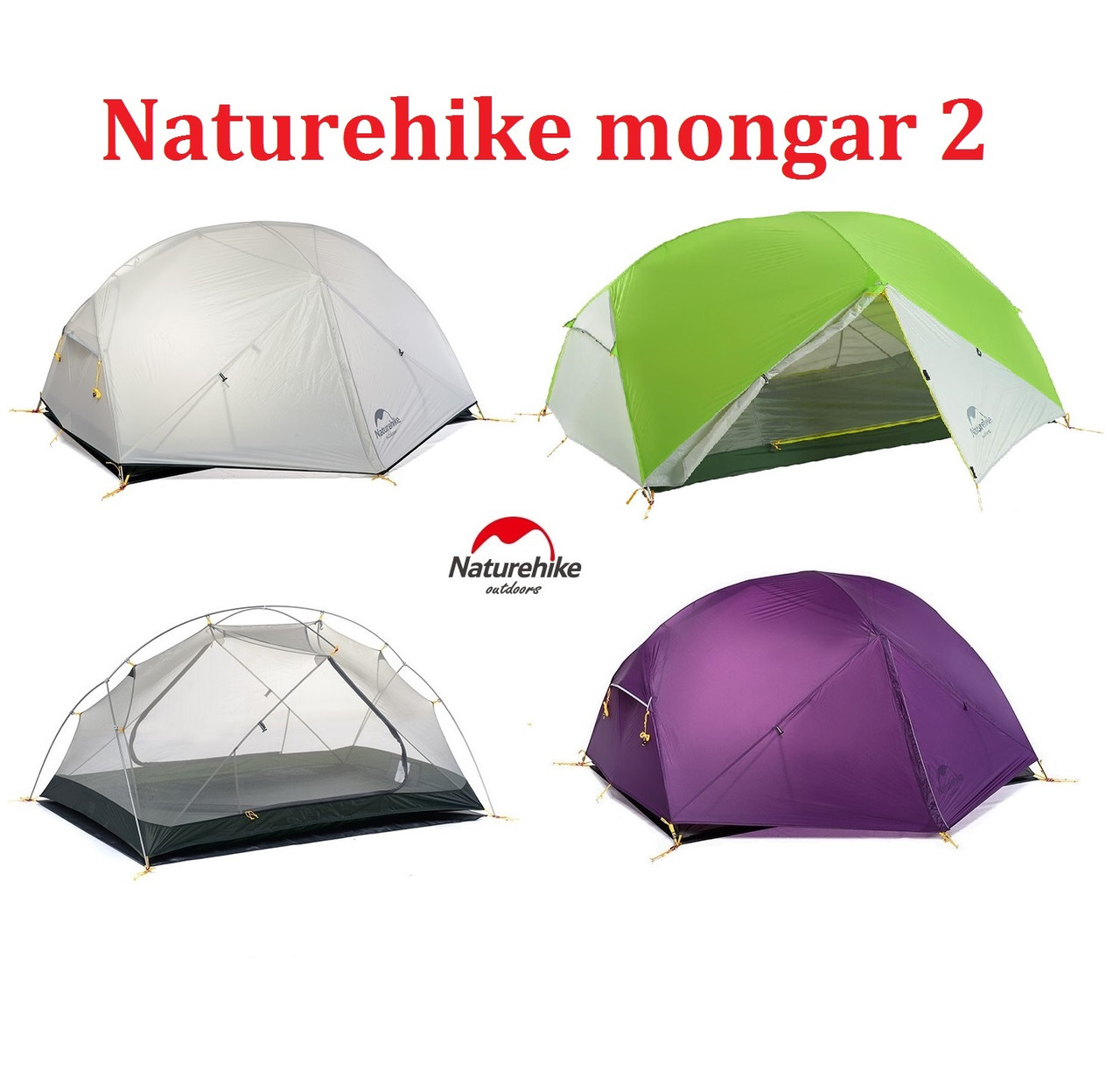 Намет двомісний туристичний з футпринтом Naturehike Mongar 2 Silicone 20D