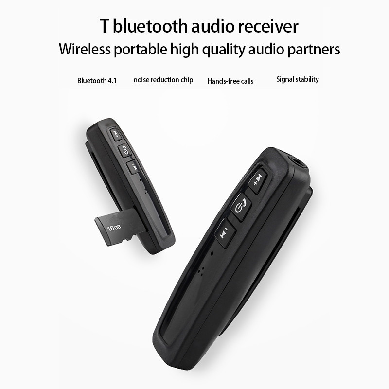 Bluetooth гарнитура ресивер AUX в машину + поддержка MicroSD Kebidu Черный - фото 7 - id-p996341072