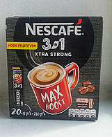 Напій кавовий Nescafe 3 in1 XTRA STRONG. Напій кавовий Нескафе 3в1 Екстра Стронг 20 стиків по 13 г