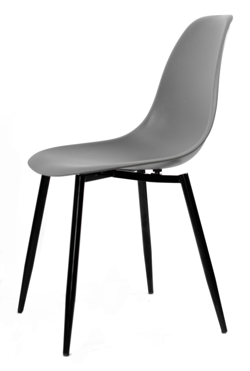 Стул Nik Metal-BK серый 21, пластиковый стул на металлических ножках Eames - фото 1 - id-p996348430