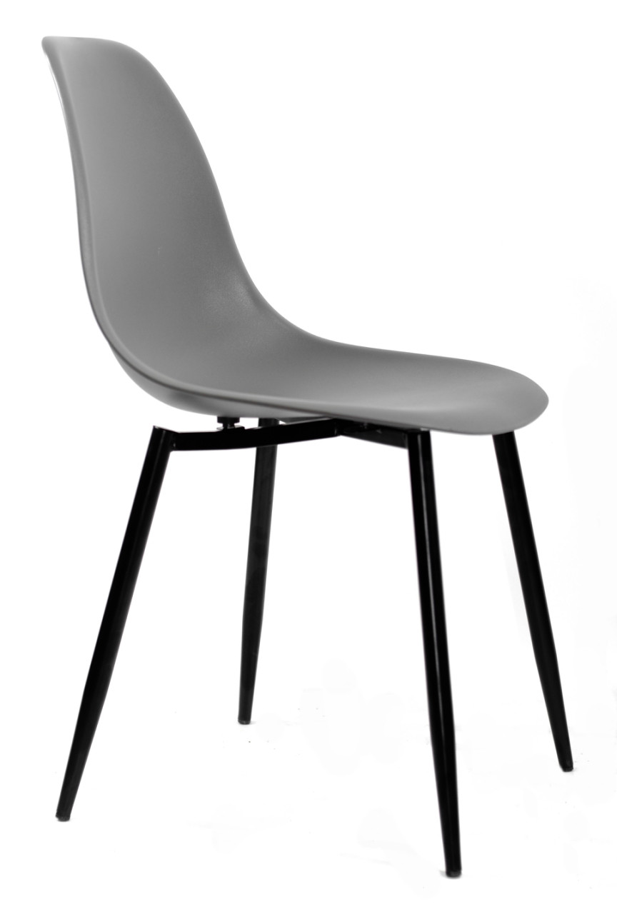 Стул Nik Metal-BK серый 21, пластиковый стул на металлических ножках Eames - фото 2 - id-p996348430