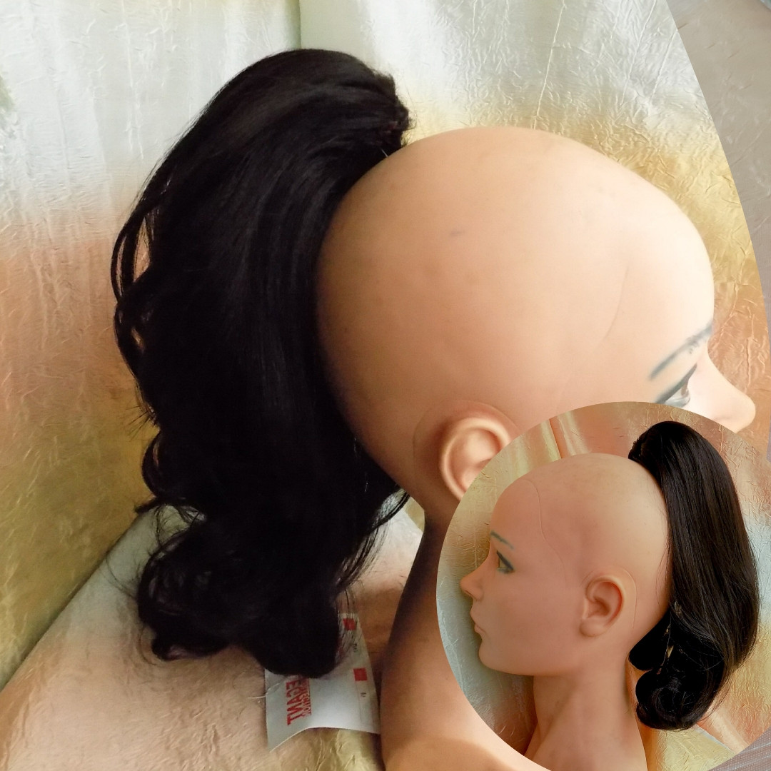 Хвіст шиньйон на двосторонній крабе чорна кава Т95-2, фото 1